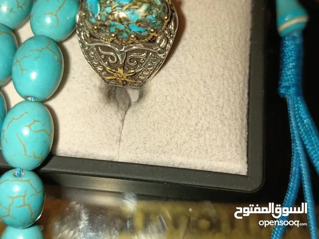 خاتم مع مسباح فيروز للبيع