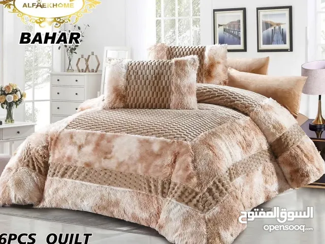 لحاف فرو شعره طويله منفوخ مكون من 6 قطع ثقيل