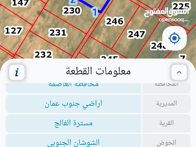 للبيع قطعة أرض 10 دونم شارعين مستره الفالج مسيجه