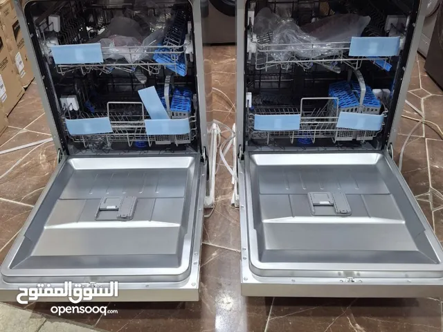 غسالة اطباق ميديا 13 فرد 2 رف 6 برامج لون فضي نصف حمولة ماتور انفرتر موديل WQP13-5201C