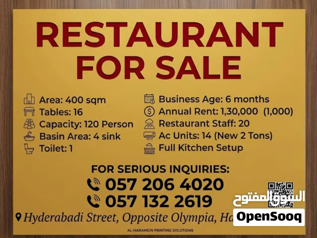Restaurant For Sale