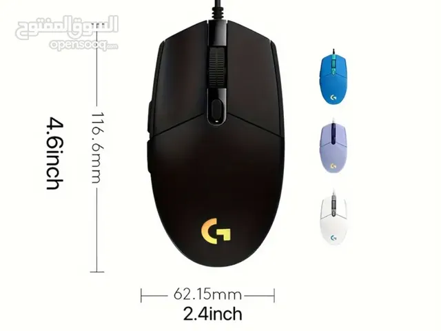 ماوس الألعاب السلكي Logitech G102، إضاءة RGB، دقة 8000dpi، خفيف الوزن، زر ميكانيكي , اصلي