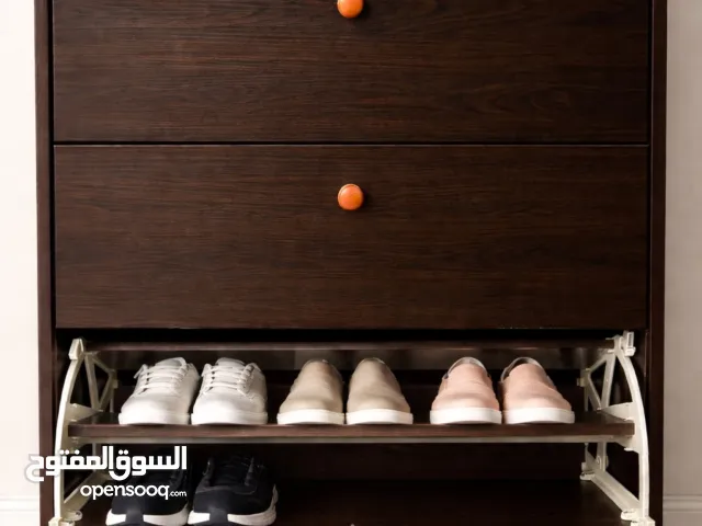 Brown shoe rack