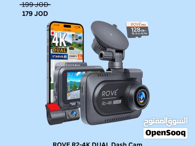 ROVE R2-4K DUAL Dash Cam 128GB -NEW MEGAByte