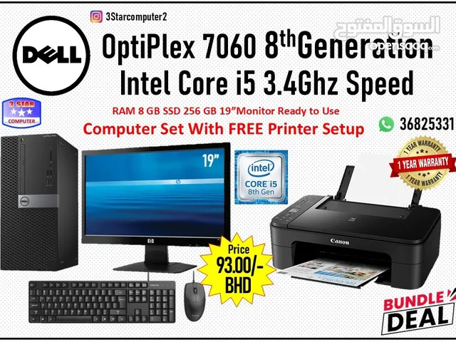 Bundle Deal Offer Computer Set Core i5 8th Gen With New Printer FREE Printer Setup 93.00BD