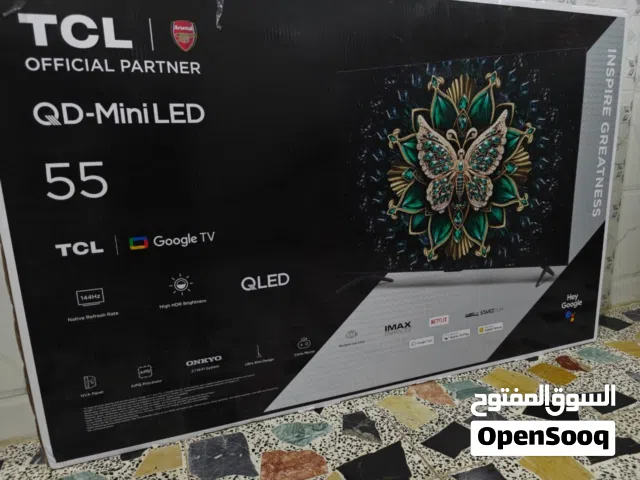 شاشة tcl c6k حجم 55 استخدام اسبوعين كافة ملحقاته ووصولاته وصل الضمان نظافة 100 % للبيع السعر 575 مجا