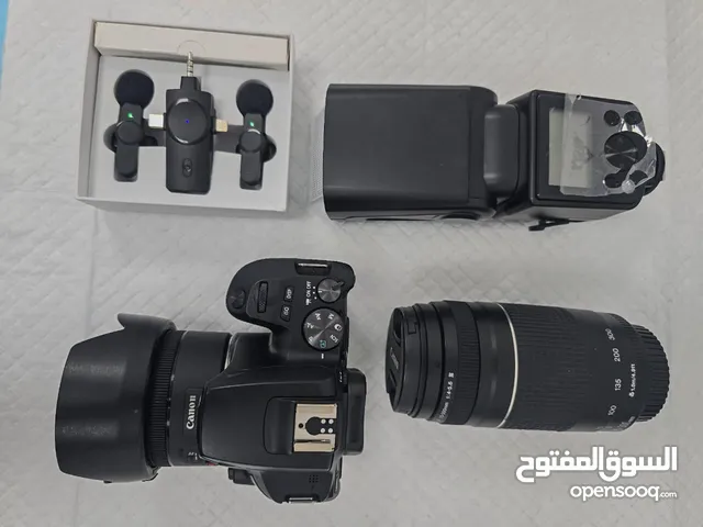 Canon EOS 250D DSLR Camera Bundle – 3 Lenses + Flash + Mics + Tripod + Charger (Excellent Condition)