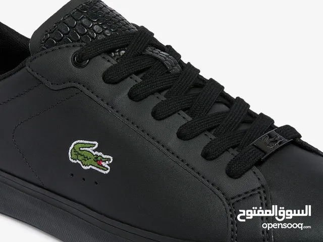 Lacoste Powercourt Burnished Leather Sneakers Black