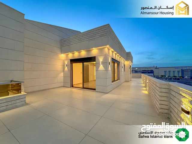 شقة فاخرة أخير مع رووف بمساحة داخلية وخارجية 430م2 للبيع في خلدا/ مشروع ستي 3 ( إسكان المنصور )