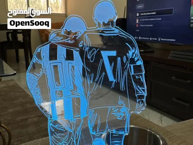 Ronaldo and Messi 3d led