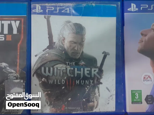 دسكات بلاستيشن فور  FIFA22-80 THE WITCHER 3-80 CALL OF DUTY BLACK OPS 3-120