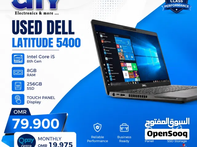 Used Dell Latitude 5400 Touchscreen Laptop  Intel Core i5 8th Gen  8GB RAM  256GB SSD