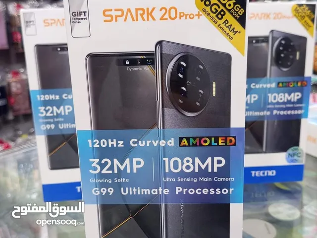 مشغل ايام Spark 20 pro plas رام 16 جيجا 256 مكفول بالشركة سنة أغراضة والكرتونه الأصلية متوفر توصيل