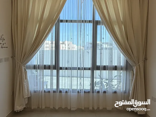 Excellent condition curtains! With sliding railings and Sheer curtains. All as a set for just 35 RO