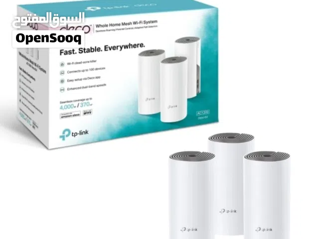راوتر تي بي لنك ديكو E4   (سيت ثلال قطع)  AC1200  TP-Link Deco E4 AC1200 3-Pack Whole Home Mesh Wi-F
