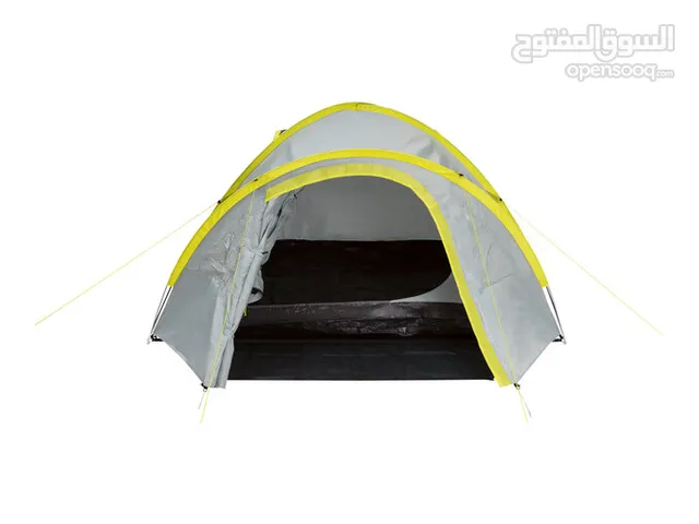 خيمة رحلات ROCKTRAIL Germany  4 Person Tent Grey Family Camping Festival  Dome أخضر او ازرق