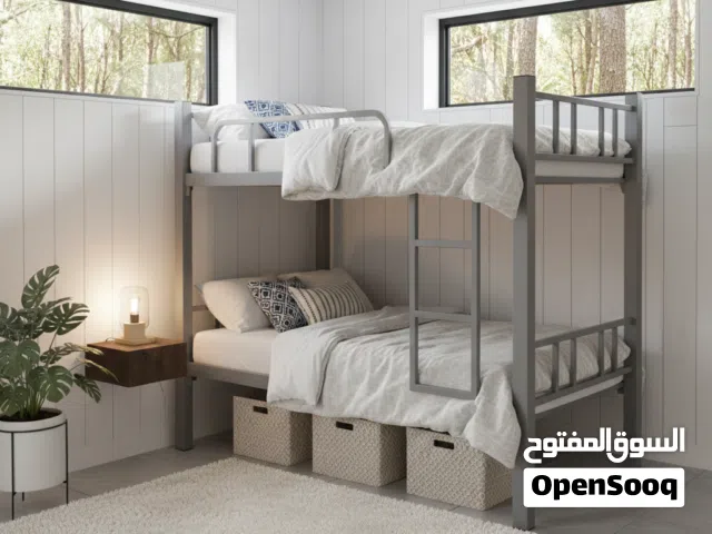 Heavy-Duty Metal Bunk Bed Frame – Space Saving Double Deck Bed with Ladder & Safety Rails