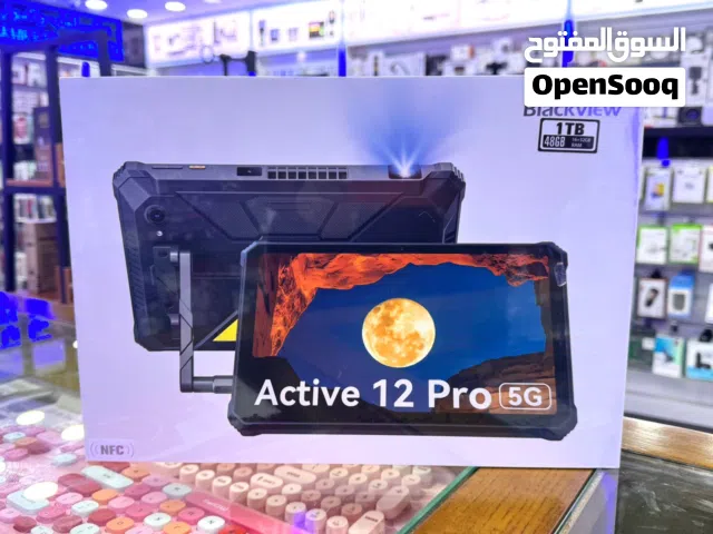 Blackview Active 12 PRO 5G Projector Tablet, Android 15 Rugged Tablet,
