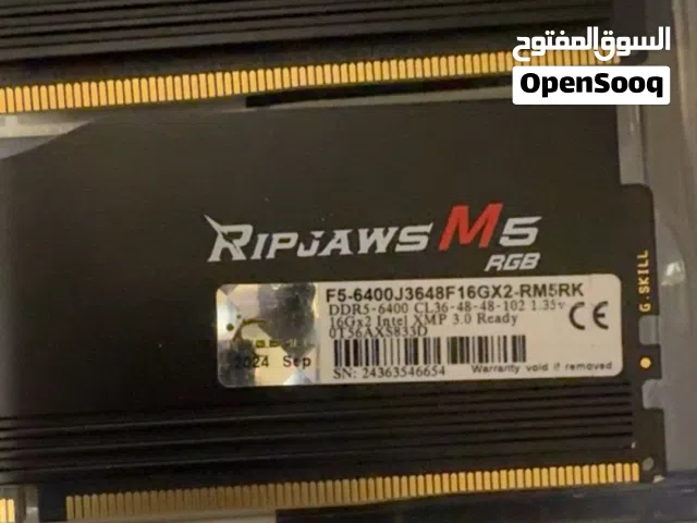 للبيع رامات G.skill 32GB درهم  1600