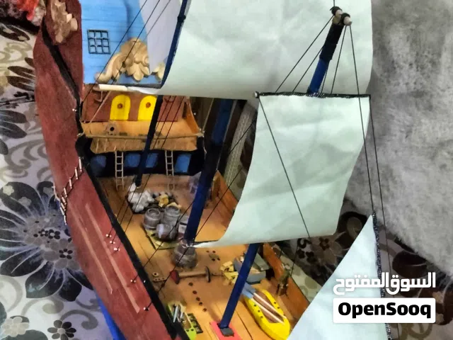مجسم سفينه شراعيه صناعه يدويه خشب كامل