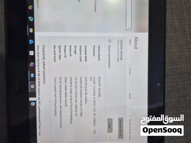 hp tablet computer with touch screen