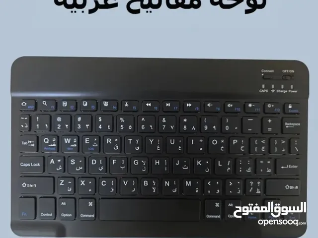لوحة مفاتيح عربي وإنجليزي لاسلكية خفيفة الحجم بحجم 10 بوصة – تصميم نحيف، بطارية قوية، وشحن USB-C