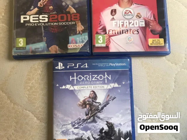 fifa2020  pes2018 horizon zero down complete edition  اللعاب مستعملة ل ps4