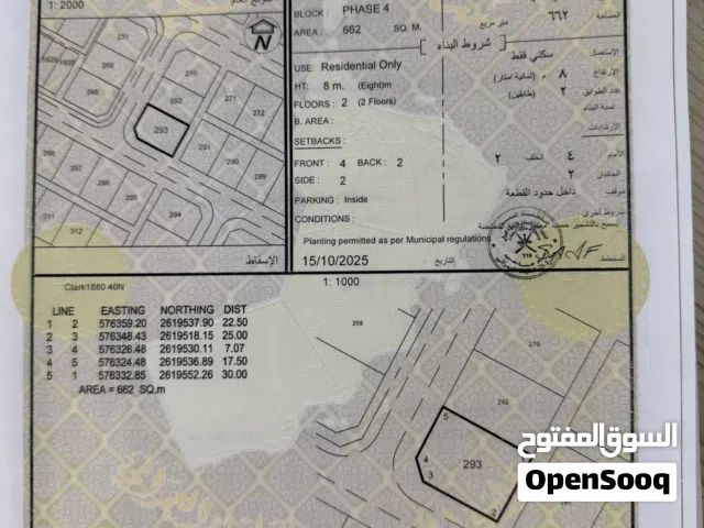 للبيع ارض كونر فالعقده الرابعه ولايه بركاء انا المالكً جاهزه للبناء