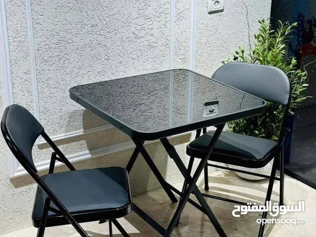 طقم طاولة وكراسي قابل للطي — أنيق وعملي مثالي للبلكونة، الحدائق، المطبخ أو أي زاوية راقية في البيت