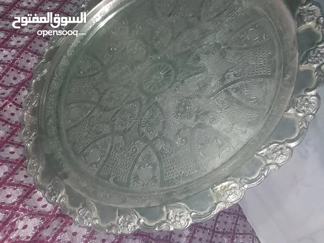 صينية مغربية قديمة من الفضة الحرة