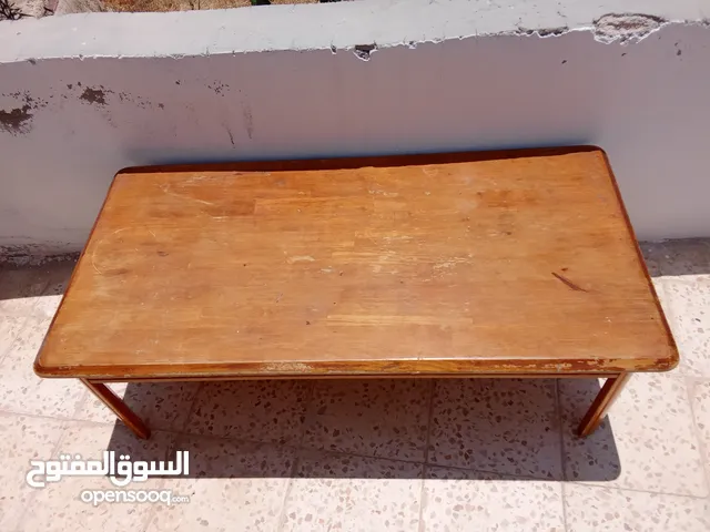 طوايل خشب زاان ثقييل وحدة كبيرة ووحدة صغيرة وطاولة قزاز مربعة مع عرباي اطفال ثابتة مع كوتة