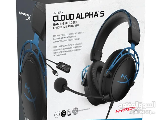 سماعة hyper x alpha s للبيع مستعمله بحاله جيده جدا هايبر اكس الفا س لون ازرق و اسود