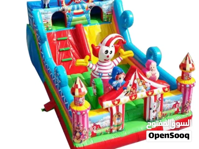 للايجار لعبة هوائية كبيره مع زحليقة للأطفال – نطيطة مناسبات وحدائق و مدارس