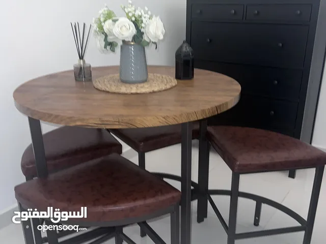 Dining set with 4 high chairs
