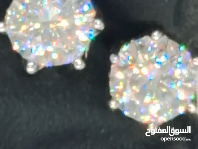 حلق الماس مع الشهائد Diamond earrings( certificate)