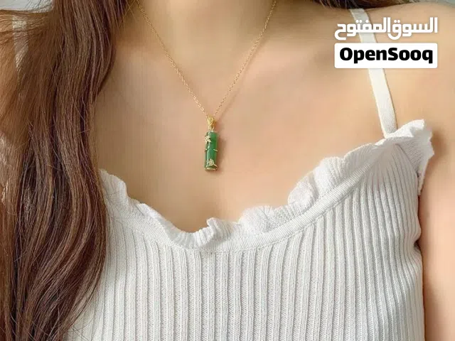 قلادة حجر نازكة تجنن معدن ستل ستيل ذهبي اصلي نازكة وحديثة طلاء ثابت