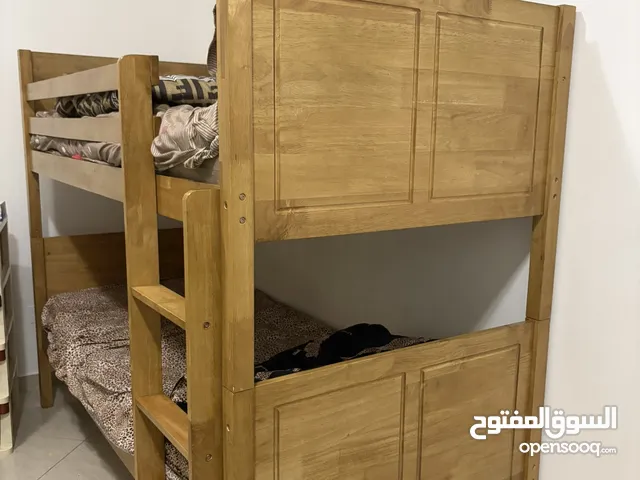 سرير دورين مستعمل خشبي فاتح Single Bunk Bed for Sale
