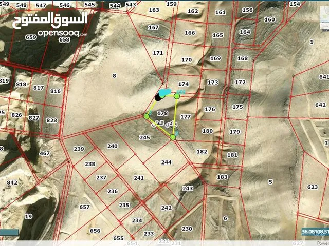 قطعة ارض للبيع في شرق عمان قرية وادي العش حوض المسعدة