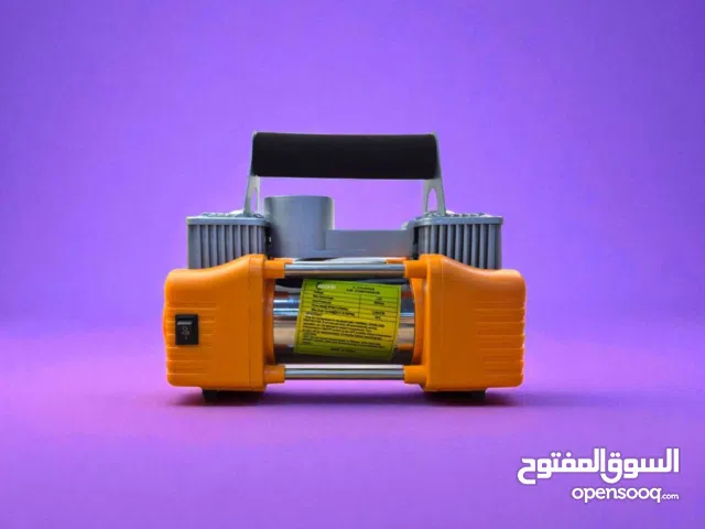 منفاخ اطارات (بلور) ثنائي السلندر مع عدة تصليح كاملة