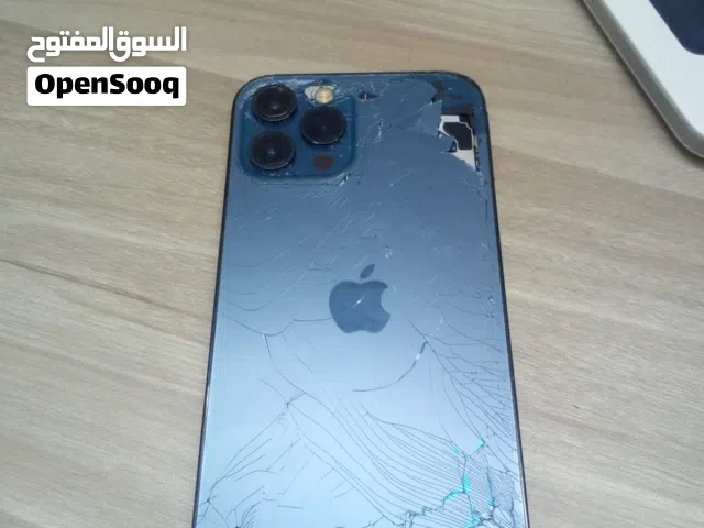 آيفون 12 برو ماكس جديد ومستعمل بحالة جيدة بسعة 512 جيجابايت باللون الأزرق مع شاحن