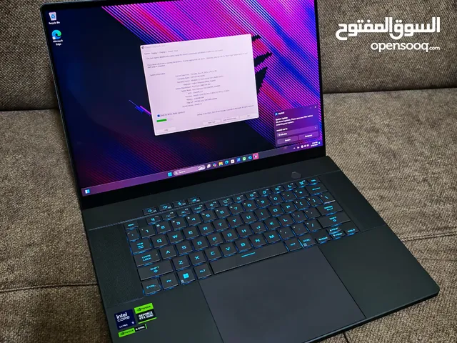 Asus Zephyrus g16 Core 9 Ultra 4070 240hz OLED بحالة الوكاله تماما