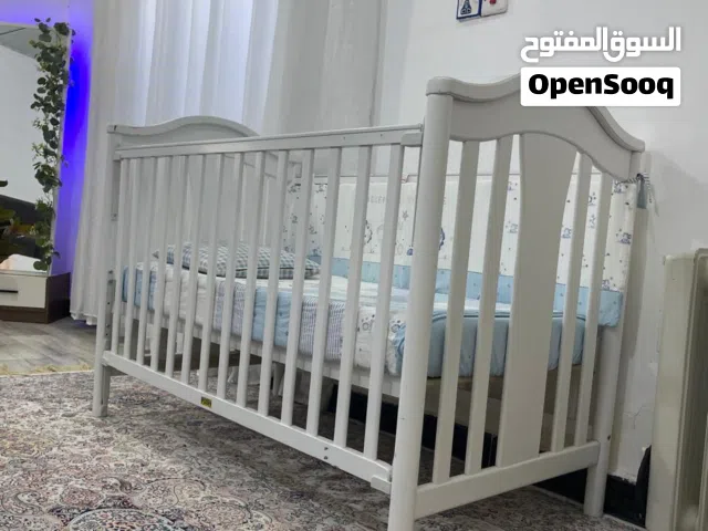 سرير طفل خشب زان اصلي مع الدوشك