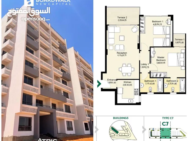 127m2 2 Bedrooms Apartments for Sale in Cairo New Administrative Capital