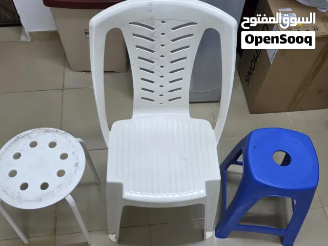 3 Chairs + Big Plastic Trash Bin