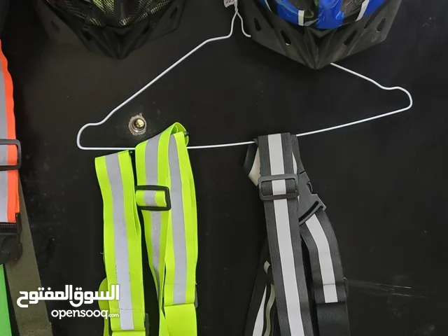 bike helmet and reflector body strap