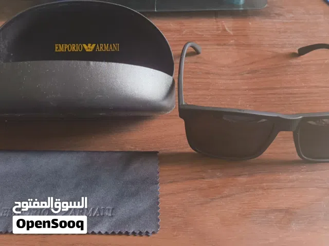 Emporio Armani men's sunglasses in black.