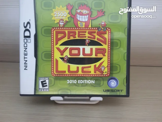 شريط نينتاندو DS   للعبتpress your luck بحالت الوكاله ليه موحبي التجميع القطعه نادره اقرء الوصف