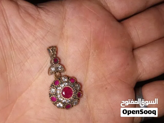تعليقة روعة فضة مرصعة بالياقوت عتيقة عثمانية تراثية تعرف بمجوهرات حريم السلطان