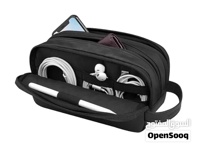 Salem 3-Layer Travel Pouch with Leather Handle - حقيبة تنظيم للسفر WiWU Salem (سعة كبيرة 3 طبقات)