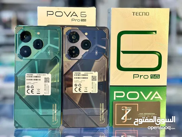 جهاز جديد Pova 6 pro 5G رام 24 جيجا 256 مكفول سنة متوفر توصيل